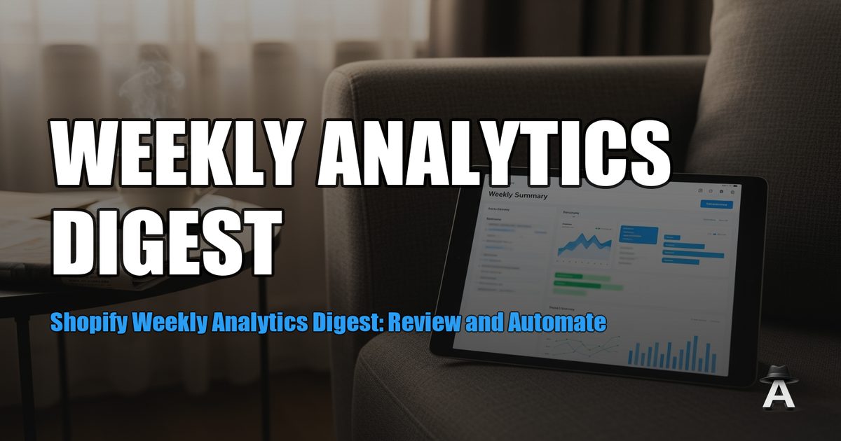 Shopify Weekly Analytics Digest: Review and Automate