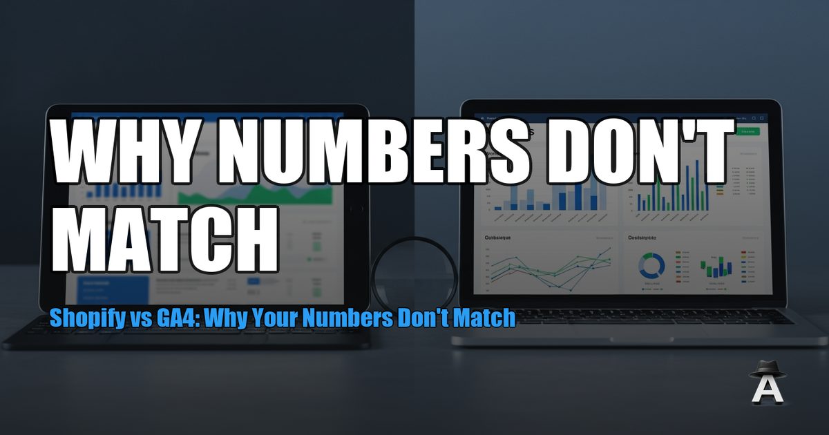Shopify vs GA4: Why Your Numbers Don't Match