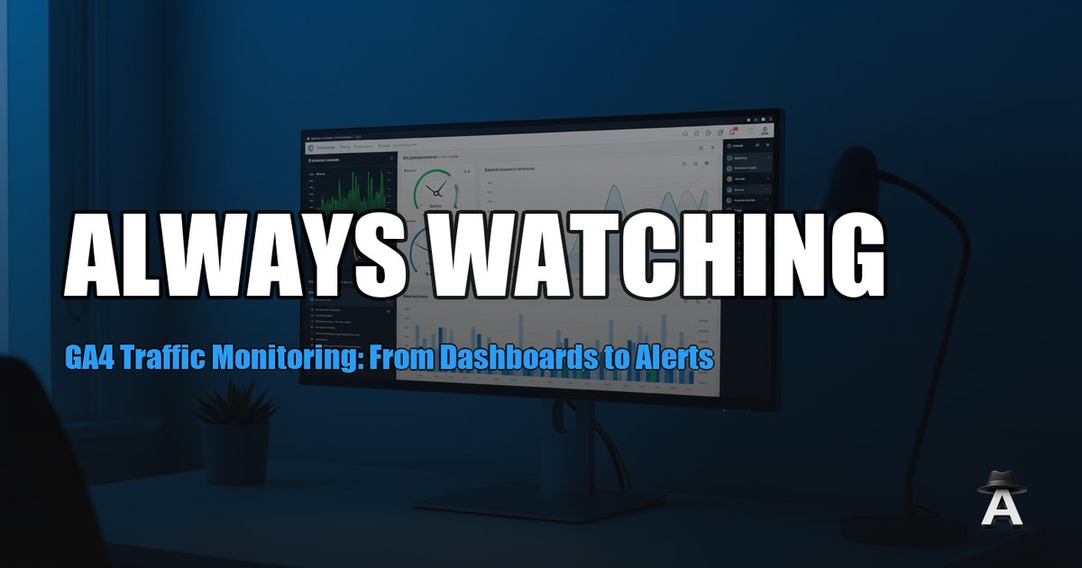 GA4 Traffic Monitoring: From Dashboards to Alerts